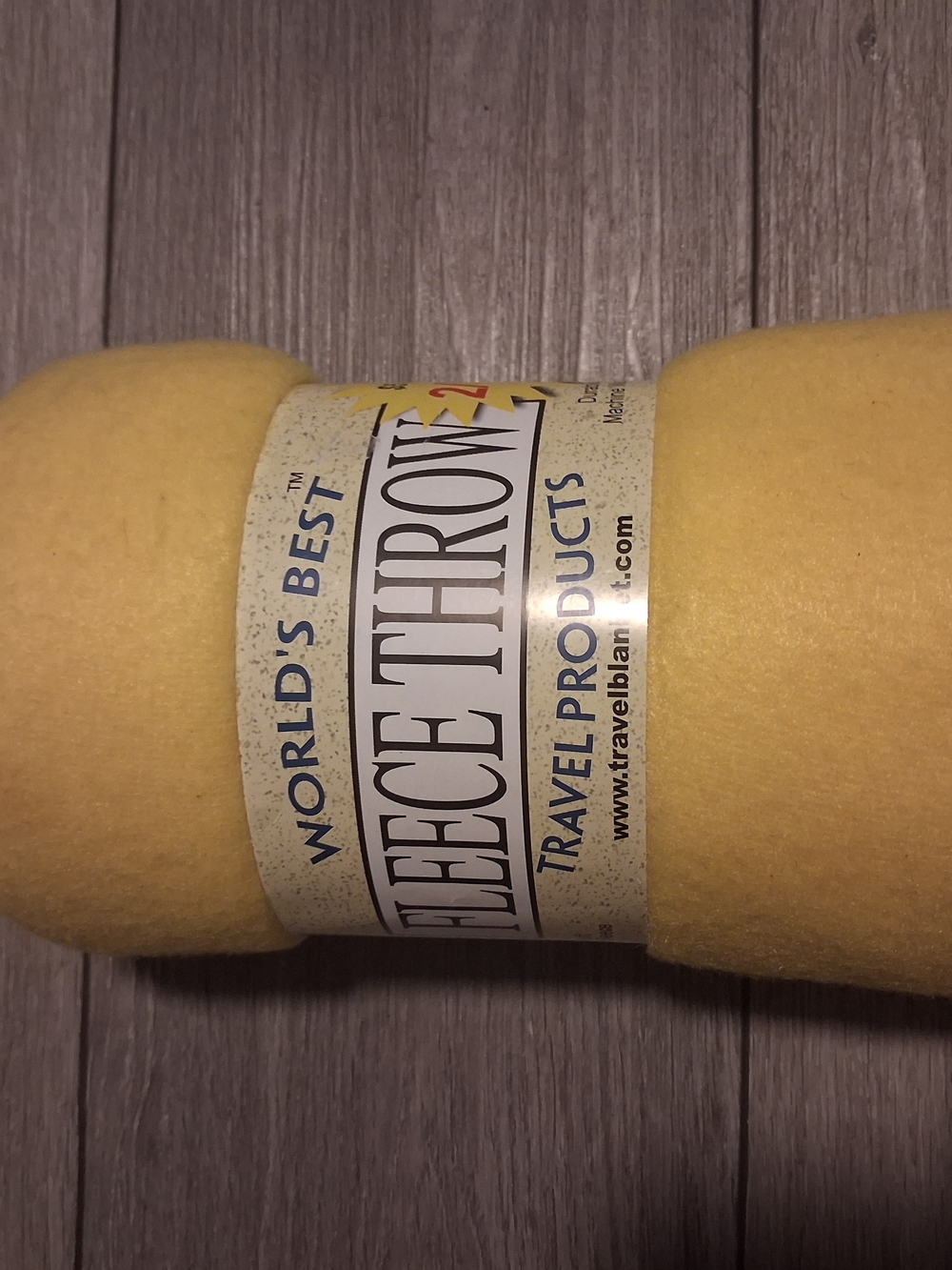Source Unknown Yellow Fleece Throw Blanket